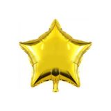 Parti dolabı Altın Sarısı (gold) Yıldız Folyo Balon 45cm Helyumla Uçan