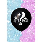 parti dolabı Büyük Girl Or Boy Siyah Cinsiyet Belirleme Partisi Balonu Konfeti Hediyeli
