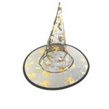 Parti dolabı Cadılar Bayramı Cadı Şapkası Balkabağı Kedi Gold Desenli Halloween Kostüm Aksesuar Yetişkin Ve Çocuk