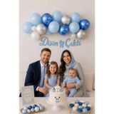 Parti dolabı Diş Buğdayı Seti ilk Dişim Çıktı Parti Süsleri Duvar Süsü Kaligrafi Uzar Süs Mavi Beyaz Gümüş Balon