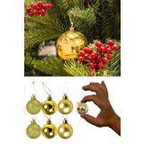 Parti dolabı Gold 6lı Yılbaşı Top Süs 4cm Çam Ağacı Süsleri Noel Dekorasyonu Topları Altın Sarısı Aynalı Süsleme