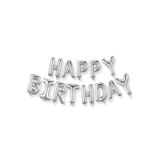 Parti dolabı Happy Birthday Gümüş Harf Folyo Balon Set