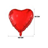 Parti dolabı Kalp Balon 1 Adet 45 Cm Kırmızı Romantik Evlilik Teklifi Folyo Kalpli Uçan