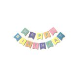 Parti dolabı Makaron Hologram Happy Birthday Banner Yazı