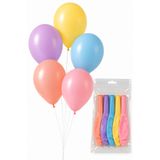 Parti dolabı Makaron Rengarenk Pastel Karışık Renkli 5'Li Balon Sarı Lila Mavi Somon Pembe