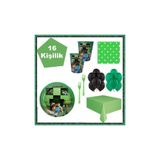 Parti dolabı Minecraft 16 Kişilik Doğum Günü Parti Seti malzemeleri