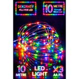 Parti dolabı Peri Led Işık 10 Metre Rgb Renkli Yılbaşı Dekoratif Aydınlatma Ramazan Bayramı Ev Süsleme