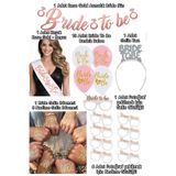Parti dolabı Rose Gold Bride To Be Seti Bekarlığa Veda Partisi Malzemeleri Kuşak Dövme Taç Gözlük Balon Süsleri