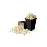 Parti dolabı Siyah Popcorn Kutusu (mısır, Cips Kutusu) 8 Adet