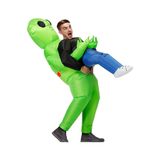 Parti dolabı Yetişkin Şişme Uzaylı Kaçırıyor Kostümü Komik Cadılar Bayramı Kostümleri Cosplay Yılbaşı Halloween