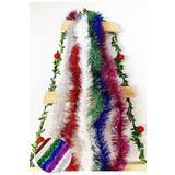 Parti dolabı Yılbaşı Çam Ağacı Süsü Ağaç Tinsel Garland Sim Boyun Süsü Parlak 2mtx5cm