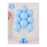 Parti Dükkanı 10 Adet Makaron Mavi Lateks Balon 12 İnç 30 cm Helyum Uyumlu Pastel Mavi Doğum Günü Baby Shower Cinsiyet Partisi Balonu
