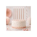 Parti Dükkanı Rose Gold 20 cm İnce Pasta Mumu Uzun Doğum Günü Mumları Pasta Süsleme Parti Malzemesi