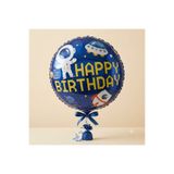 Parti Dükkanı Uzay Temalı Happy Birthday Folyo Balon 18 İnç Astronot Roket Gezegen Doğum Günü Balonu Uzay Konsept Parti Süsü Helyum Uyumlu