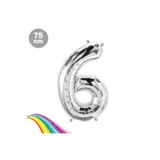 Parti Dükkanım 75 Cm Gümüş 6 Sayı Folyo Balon