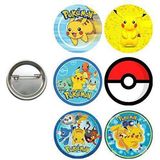 Parti Dükkanım Pokemon Hediyelik Parti Rozeti (6 Adet)