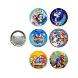 Parti Dükkanım Sonic Boom Hediyelik Parti Rozeti (6 Adet)