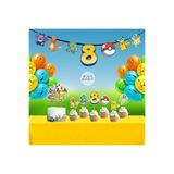 Parti Evreni Pokemon Doğum Günü Seti | Yaş Seçenekli Afiş, Pasta Süsü Seti, Balon