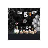 Parti Evreni Star Wars Doğum Günü Seti | Yaş Seçenekli Afiş, Pasta Süsü Seti, Balon
