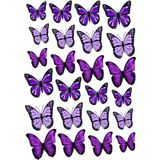 Parti Furyası Pasta Balon Üzeri Dekor Kelebek Süsler Pasta Balon Üzeri Süslemesi pasta Yapımı Dekor Süsü Butterfly mor