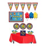 Parti Furyası Pokemon 24 Kişilik Parti Malzemeleri Seti 35x50 cm Afişli Doğum Günü Süsleri