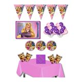 Parti Furyası Rapunzel Doğum Günü Parti Seti 24 Kişilik 70x100 cm Mega Afişli Prenses Konsept Süsleri
