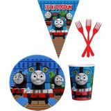 Parti Furyası Thomas ve Arkadaşları 8 Kişilik Erkek Doğum Günü 4 Parçalı Mini Set Erkek Çocuk Parti Seti Süsleme