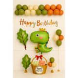 parti hediye sepeti Tatlı Dinozor Doğum Günü Seti | Happy Birthday Yazılı Süsleme Paketi