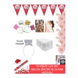 Parti Kırtasiye Bride To Be Parti Seti Bekarlığa Veda Partisi Seti Lux Konfetili