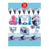 Parti Kırtasiye Frozen Karlar Ülkesi Elsa 16 Kişilik Mavi Doğum Günü Parti Malzemeleri Seti