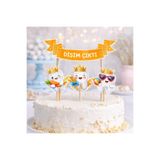 Parti Konsepti Diş Buğdayı Pasta Süsü Seti Dişim Çıktı 4’lü Kürdan Çubuklu Cake Topper