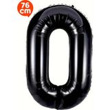 Parti Pera 0 Yaş 76 cm Siyah Rakam Folyo Balon