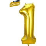 Parti Pera 1 Yaş Gold Renk Rakam Folyo Balon 100 cm