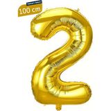 Parti Pera 2 Yaş Gold Renk Rakam Folyo Balon 100 cm