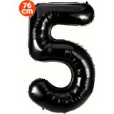 Parti Pera 5 Yaş 76 cm Siyah Rakam Folyo Balon