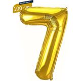 Parti Pera 7 Yaş Gold Renk Rakam Folyo Balon 100 cm