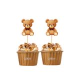 parti pera Ayı Şekilli Cupcake Kürdan Süsü 15 Adet