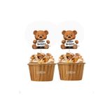 parti pera Ayı Şekilli Cupcake Pasta Kürdan Süsü 15 Adet