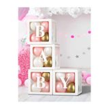 parti pera Baby Şeffaf Balon Kutusu Baby Yazılı Harf 25x25cm