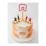 parti pera Basketbol Temalı Pasta Süsü Basketbolcu Pota 5 Parça