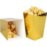 Parti Pera Metalik Gold Mısır Kutusu Popcorn 8 Adet - Metalik Altın