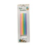 parti pera Pastel Renkli Uzun Makaron Pasta Mumu 15 cm 6'lı Paket