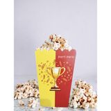 Parti Pera Sarı Kırmızı Futbol Temalı Mısır Kutusu Popcorn 8 Adet - Sarı - Kırmızı