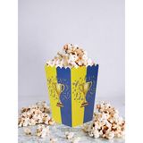Parti Pera Sarı Lacivert Futbol Temalı Mısır Kutusu Popcorn 8 Adet - Sarı - Lacivert