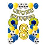 parti pera Sarı Lacivert Pastel Balon Futbol Temalı Doğum Günü Balon Seti Futbol Topu Folyo Balon