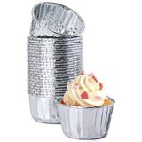 Parti Show Gümüş Folyo Muffin Kek Kapsülü (25 Adet) Muffin Kağıt Gümüş