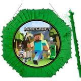 Parti Show Minecraft Pinyata 42 cm + Sopası - Renkli