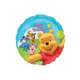 parti show Winnie The Pooh Happy Birthday Yuvarlak Folyo Balon 45 cm