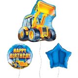 Parti Station Araçlar Kamyon Konsept Kepçe Balon Set Kamyon Balon Seti Truck Balloon Doğum Günü Set