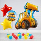 Parti Station Araçlar Kamyon Konsept Kepçe Kamyon Balon Set Kamyon Balon Seti Truck Balloon Doğum Günü Set